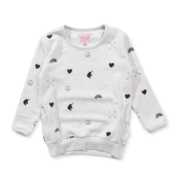 Missie Munster - Love Arrow Jumper (Snow Marle)
