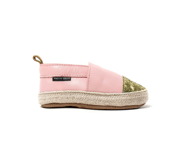 Pretty Brave - Espadrille Pretty Pink with Glitter Toe