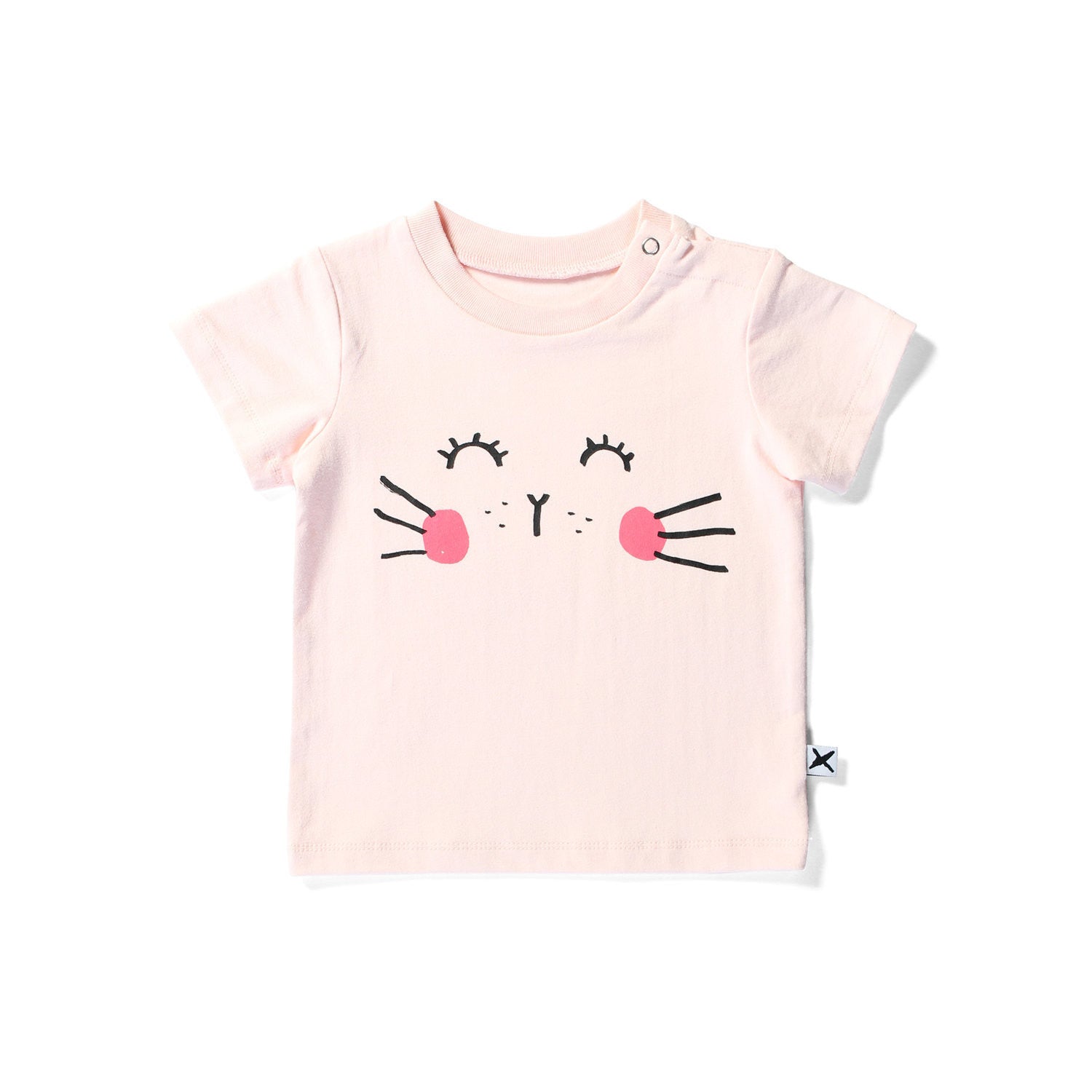 Minti Baby - Bunny Face Domed T-Shirt (Ballet Pink)
