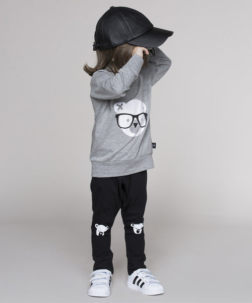 Huxbaby Bear Legs Drop Crotch Pant - Black