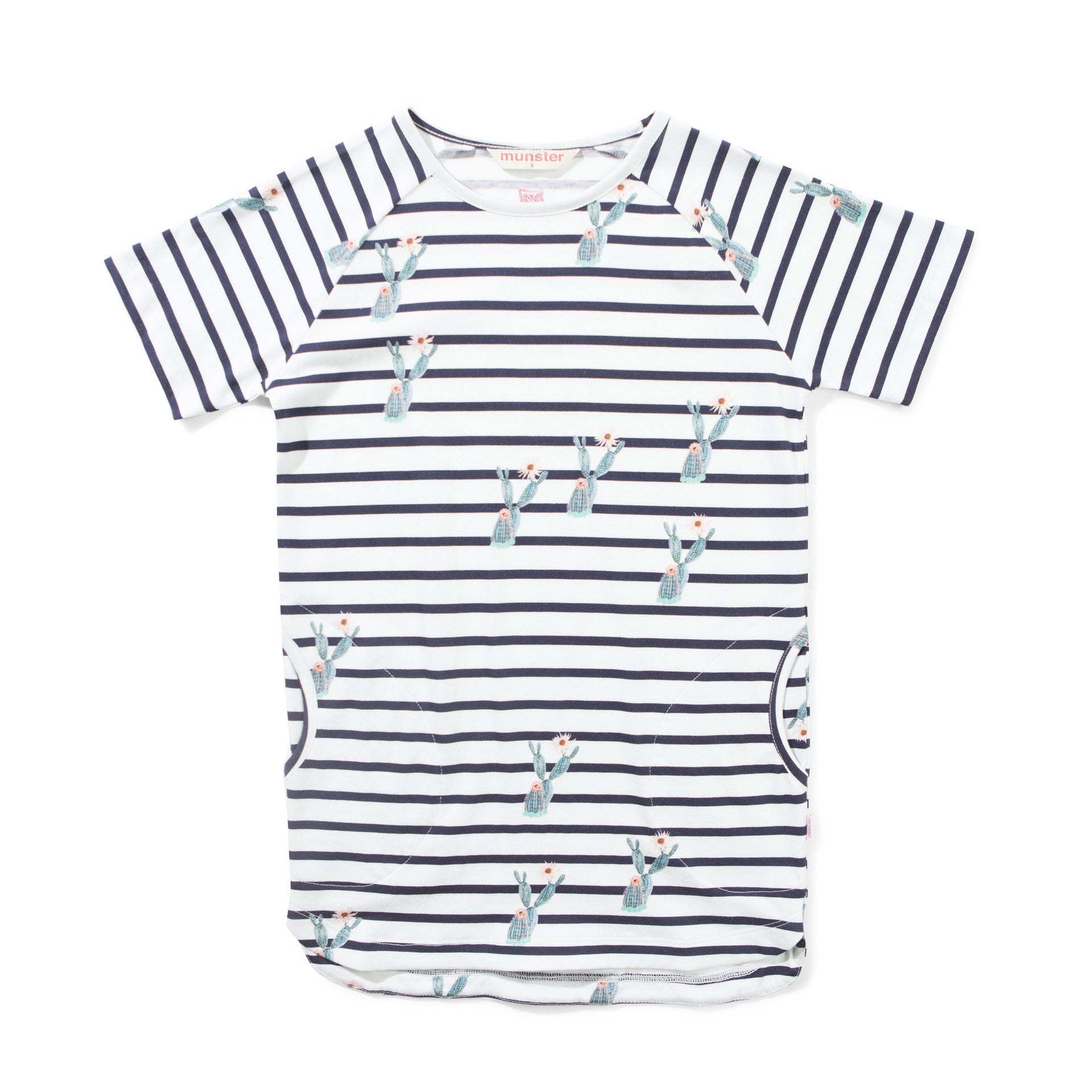 Missie Munster - Cactus Flower Dress (Cream/Navy)