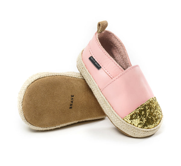 Pretty Brave - Espadrille Pretty Pink with Glitter Toe