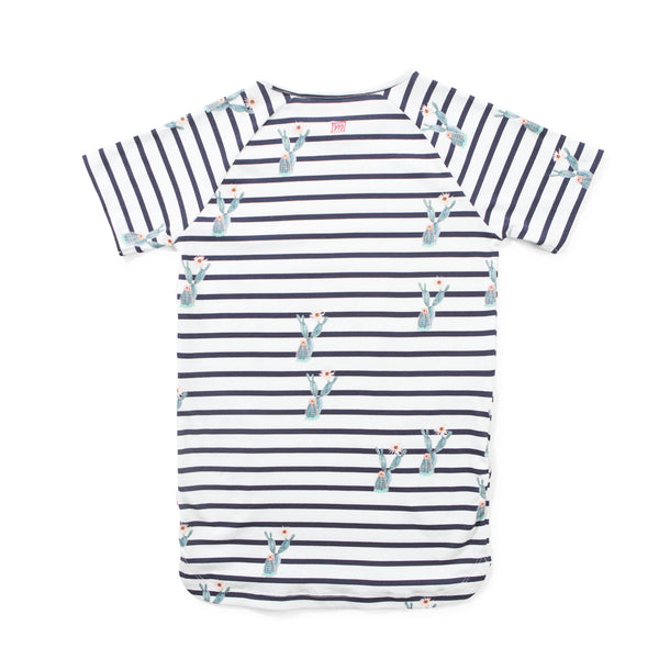 Missie Munster - Cactus Flower Dress (Cream/Navy)