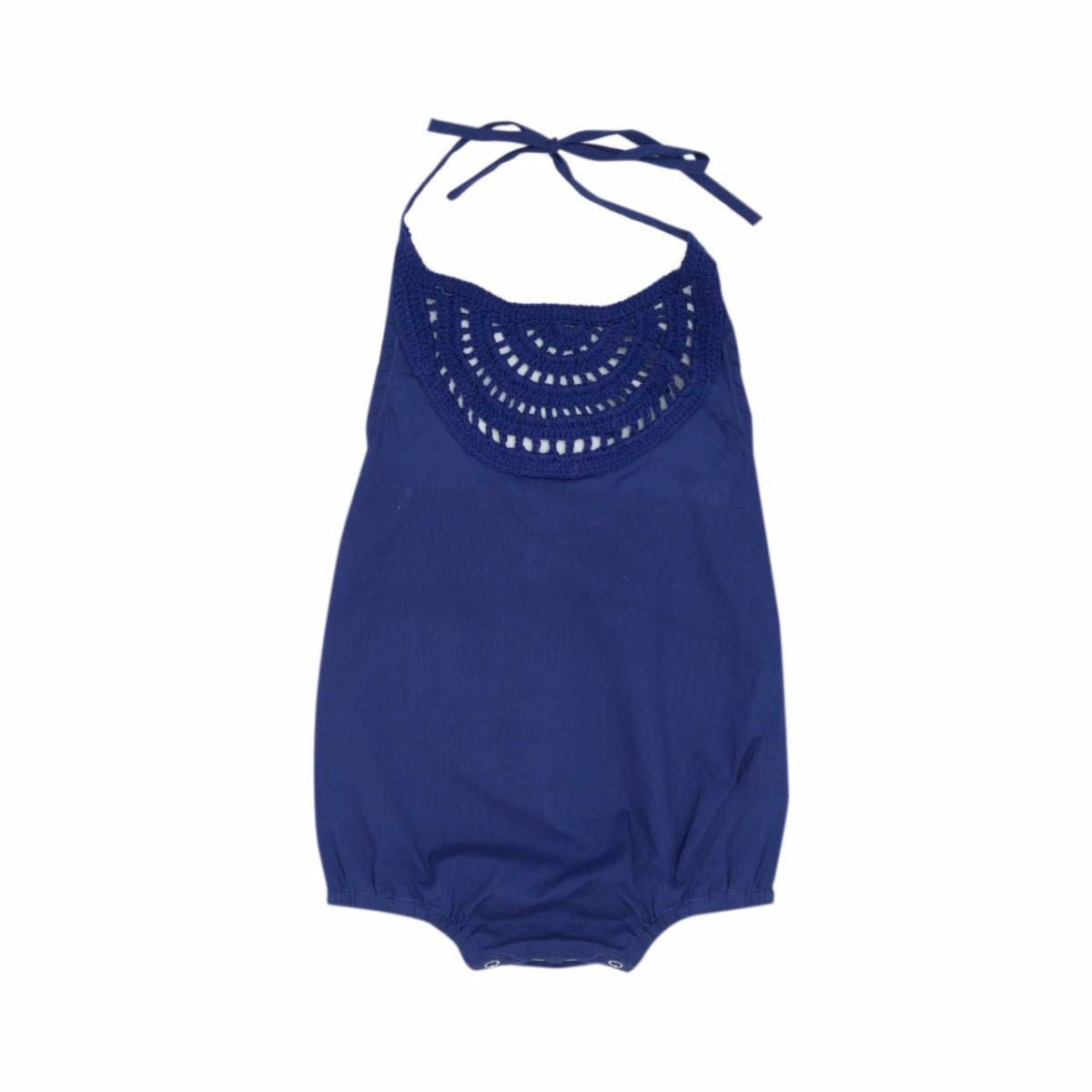 Bella & Lace - Crochet Romper - China Plate Pl