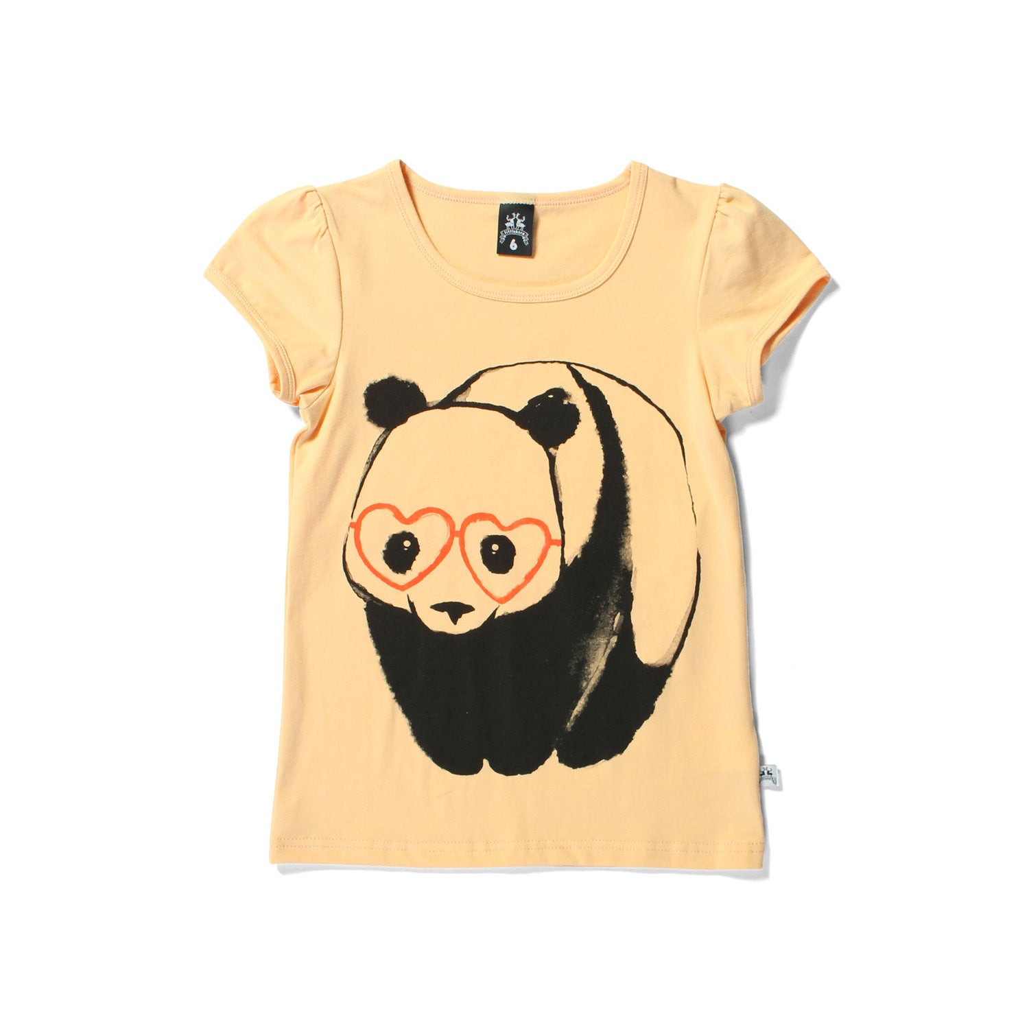 Littlehorn - Clever Panda Tee - Apricot