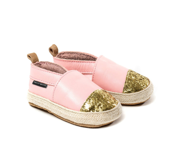Pretty Brave - Espadrille Pretty Pink with Glitter Toe