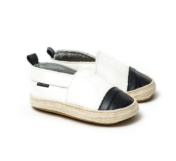 Pretty Brave - Espadrille White with Black Toe