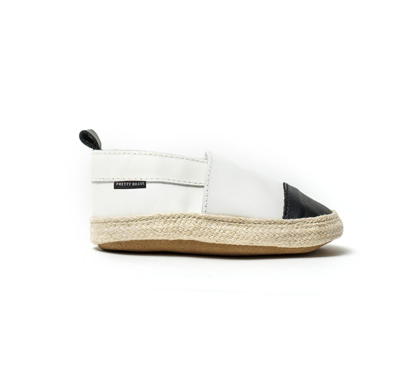 Pretty Brave - Espadrille White with Black Toe