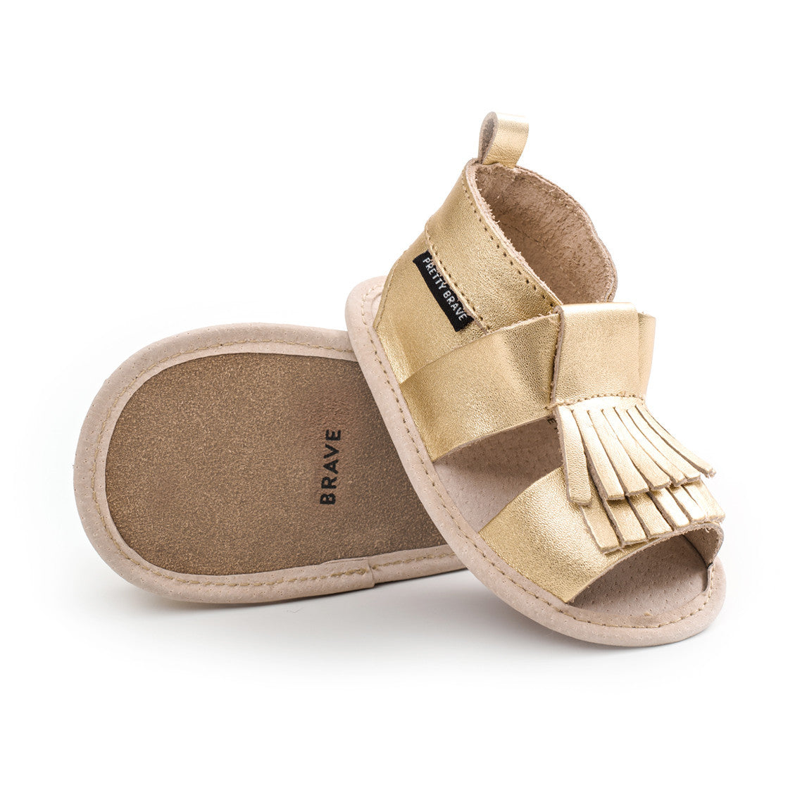 Pretty Brave - Fringe Sandal Gold