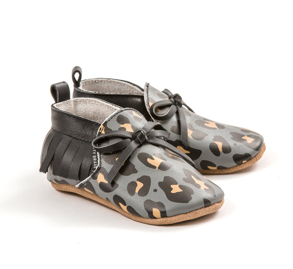 Pretty Brave - Black Leopard Moccasin