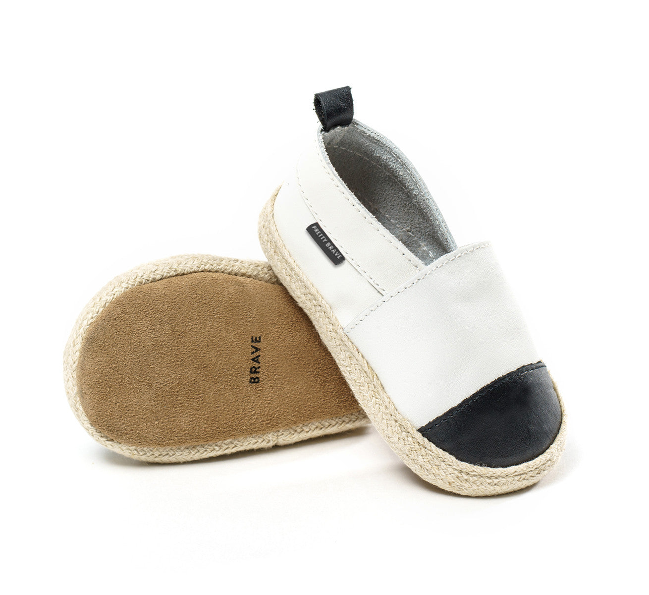Pretty Brave - Espadrille White with Black Toe