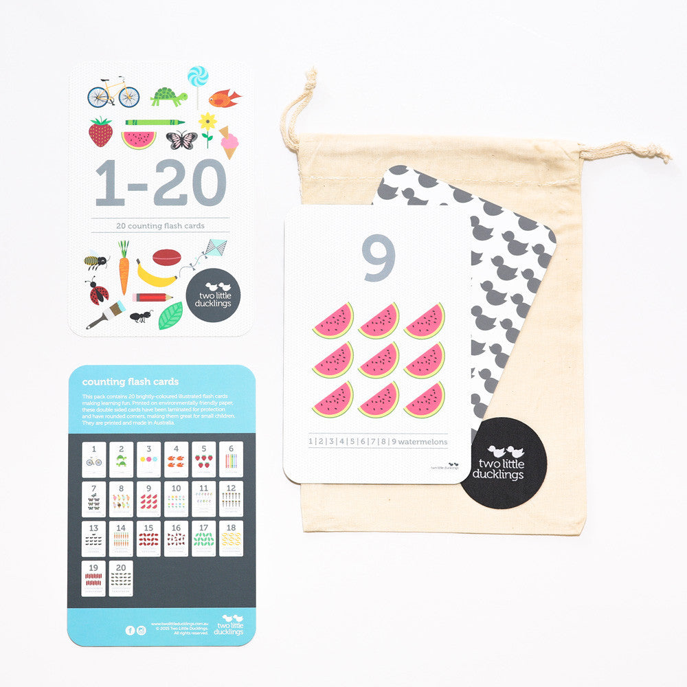 Two Little Ducklings - Counting Flash Cards