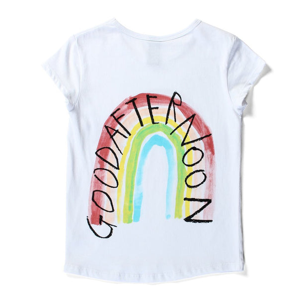 Minti - Good Morning Afternoon Capped T-Shirt (White)