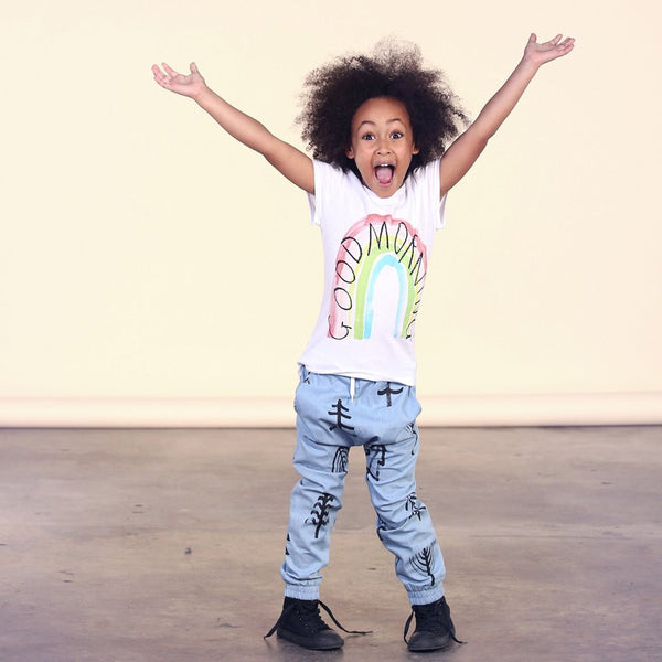 Minti - Good Morning Afternoon Capped T-Shirt (White)