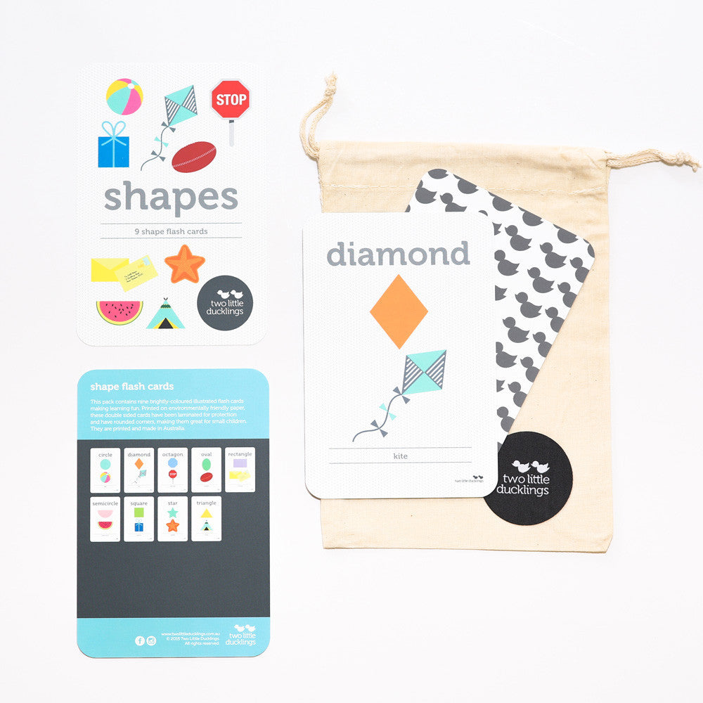 Two Little Ducklings - Shapes Flash Cards