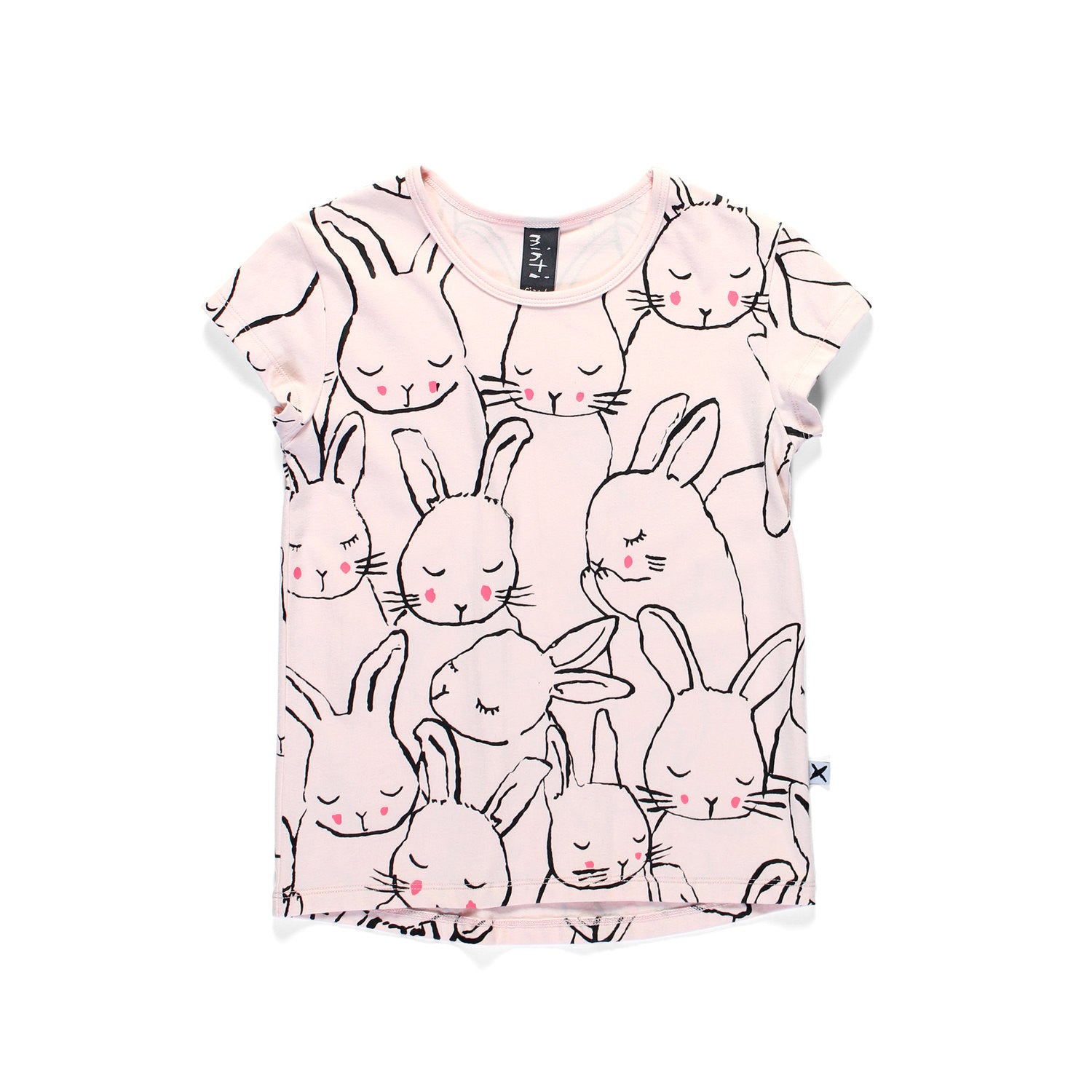 Minti - Sleepy Bunnies Capped T-Shirt (Ballet Pink)